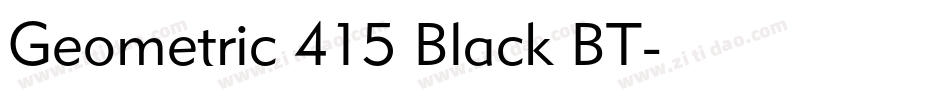 Geometric 415 Black BT字体转换